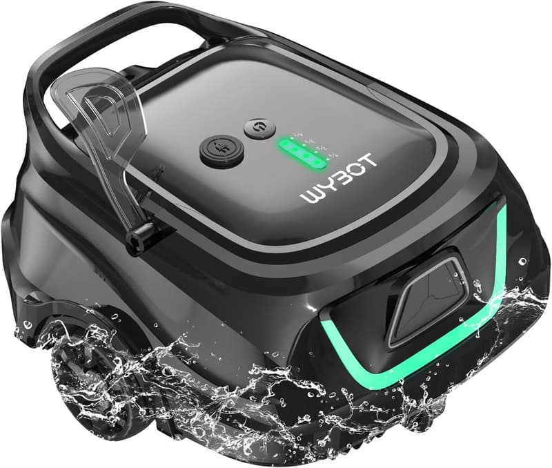 Akku-Poolroboter mit Dual-Filtersystem – 120 Min leise Reinigung für 100㎡ Pools