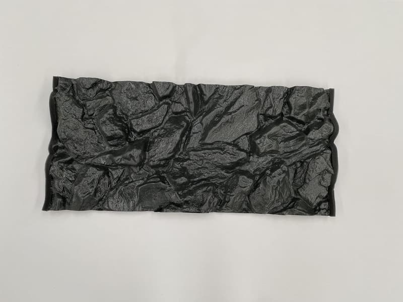 3D Aquarium Hintergrund Schwarz 100x40 cm - Muster aus hohen Steinen