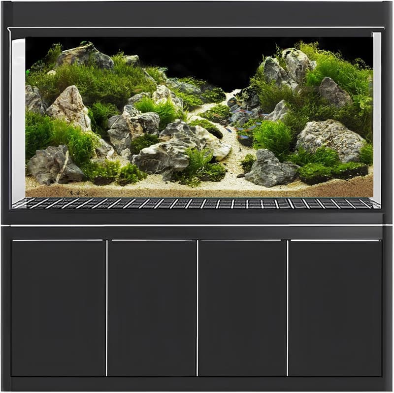 3D Felsen Aquarium Hintergrund 120x61cm für Terrarium-Dekoration