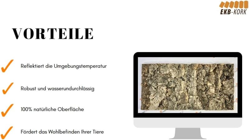 EKB Zierkork Rückwand für Terrarien (600 x 300 mm)