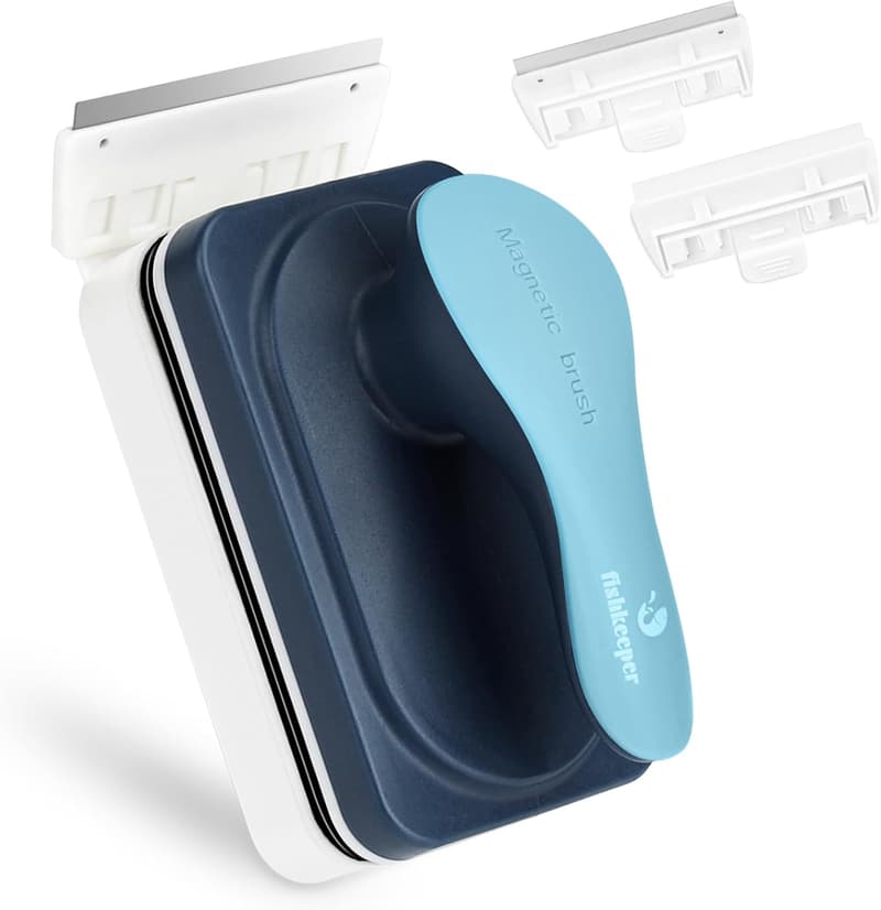 Ergonomischer 2-in-1 Aquarium Magnetreiniger mit Schaber (S)