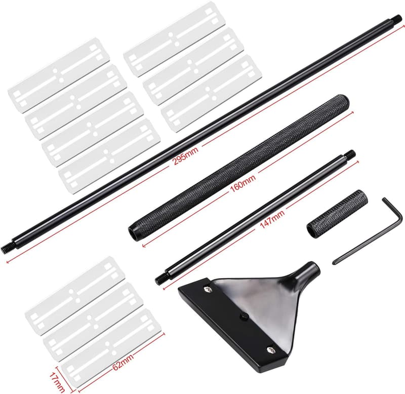 KEESIN 66cm Algenreiniger für Aquarien mit 10 Edelstahl-Klingen