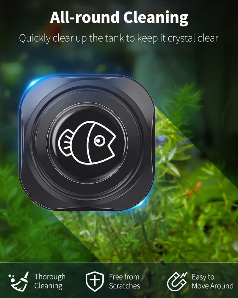 Aquarium Scheibenreiniger Magnetbürste für Glas bis 120 L