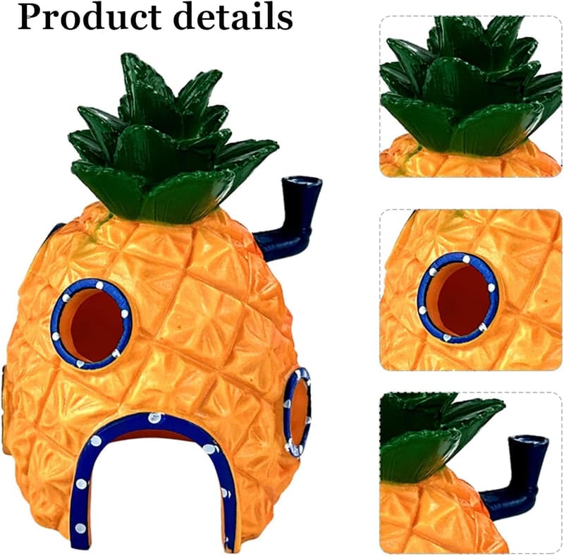 Aquarium Dekoration Set mit 7 Ananas Ornamenten für Aquarien