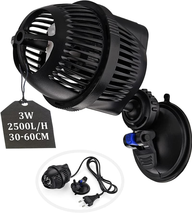 EXLECO Wavemaker Strömungspumpe 2500L/H für Aquarien bis 60cm