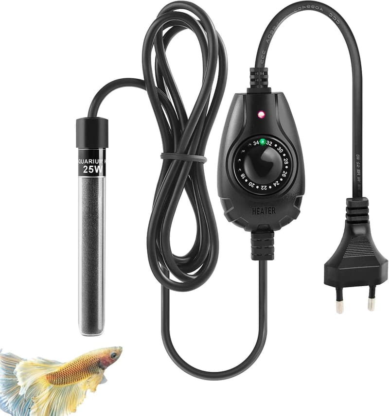 Mini Aquarium Heizung 15W/25W/35W mit externem Temperaturregler, 1-30L