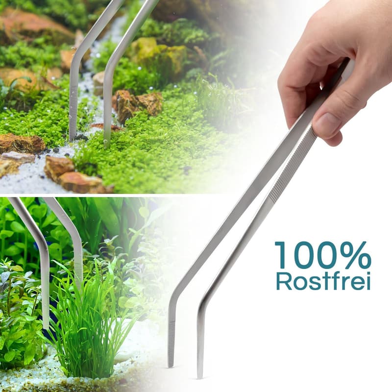 Aquarium Pflege Set aus Edelstahl – 5-teiliges Werkzeug für Aquascaping
