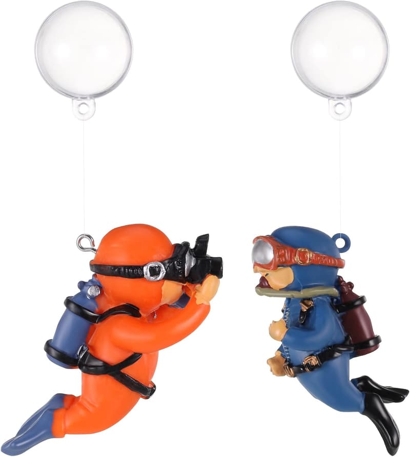 Schwimmende Fischspielgefährte für Aquarien - 2 Stück Deko