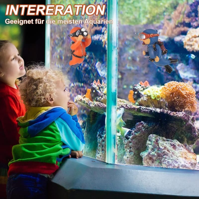 Schwimmende Fischspielgefährte für Aquarien - 2 Stück Deko