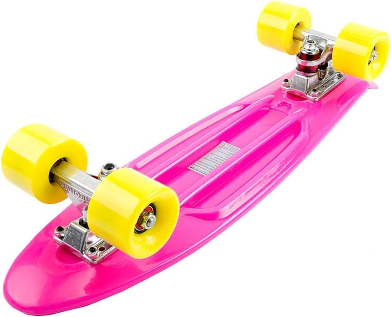 Mini-Cruiser Skateboard mit LED-Rollen, Aluminium Truck, 57 cm