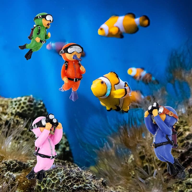 4 Stück Schwimmende Aquarium Dekoration für Fischbecken