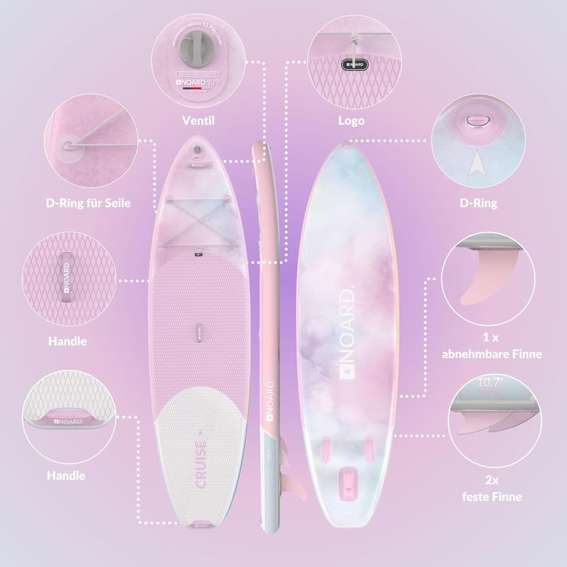 NOARD Stand Up Paddle Board 326x76x15cm | Für Anfänger und Profis