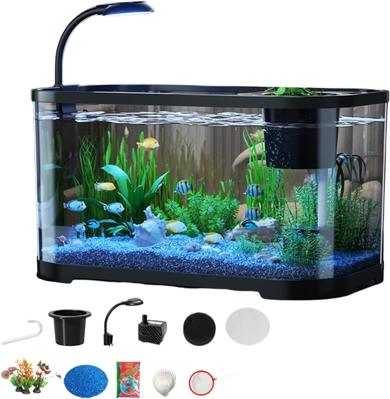 Betta Aquarium Starter-Set mit leiser Dekorationsschale und Sichtfenster