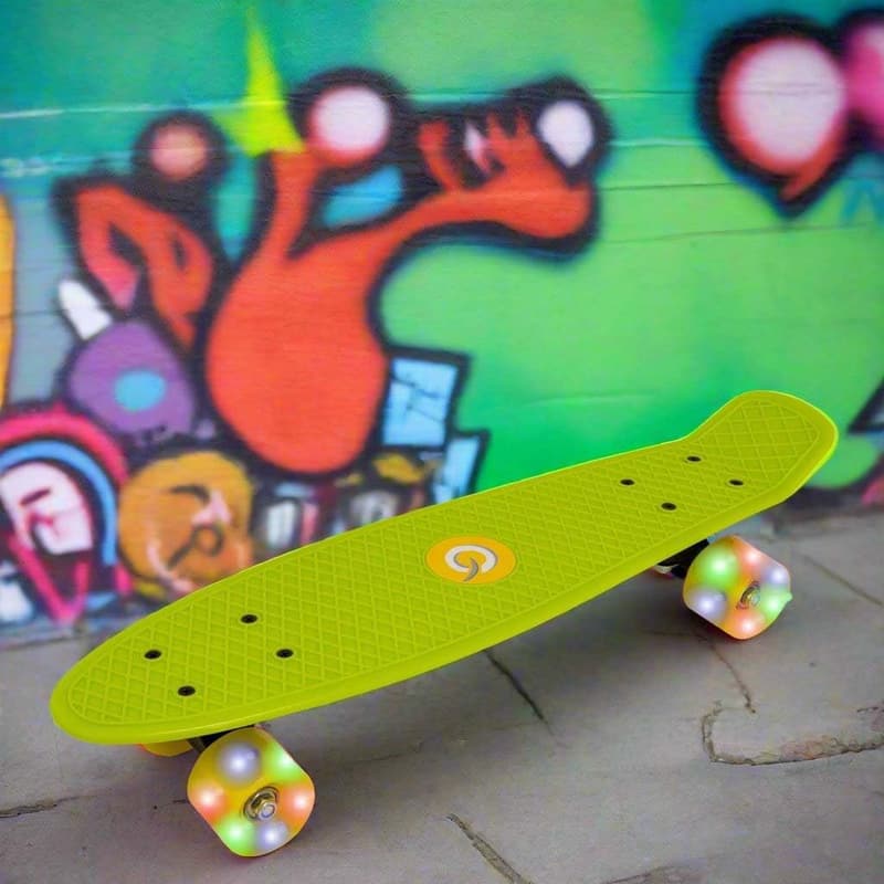 Beleuchtetes Skateboard 56,9 cm für Kinder und Jugendliche