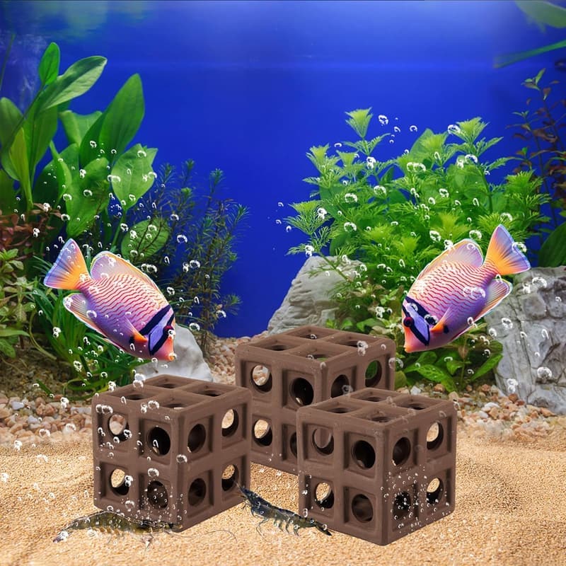 Editbare Keramikverstecke für Aquarien, 3 Stück, Dekoration für Fische