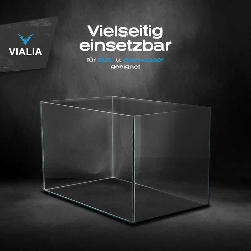Rechteckiges Aquarium aus Glas 30x20x20 cm, 12 Liter, stoßfest für Fische und Pflanzen