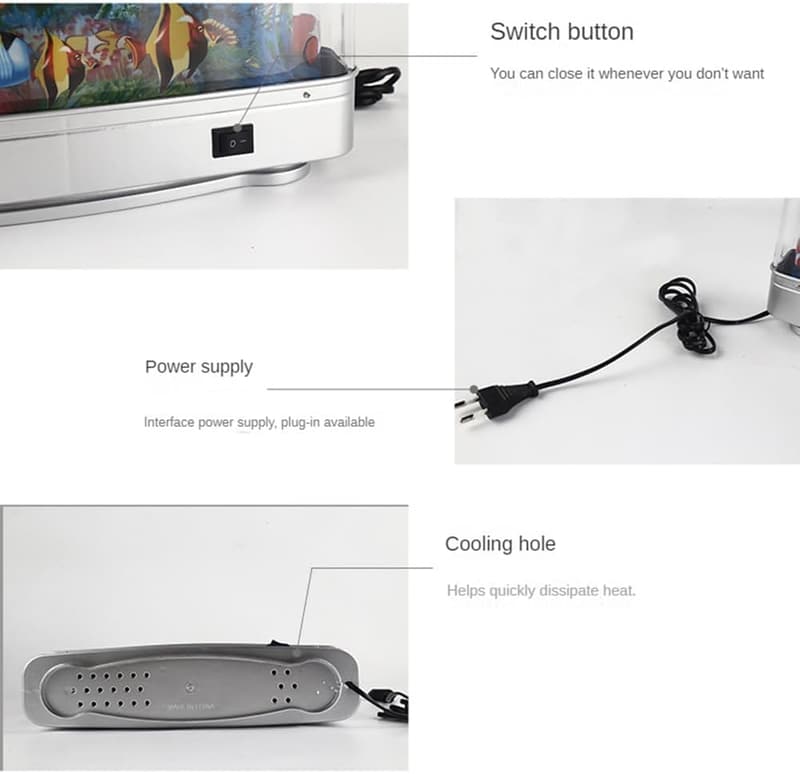 LED-Aquarium-Lampe mit virtuellem Ozean für niedliche Raumdekoration