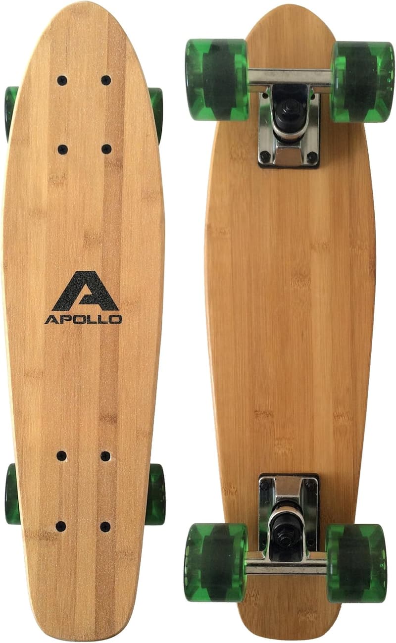 Vintage Cruiser Skateboard 22,5 Zoll aus Holz für Kinder ab 8 Έτη