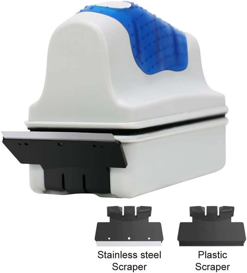 Magnetischer Algenreiniger für Aquarium mit 2 Schabern, S (7 x 6,5 x 3,7 cm)