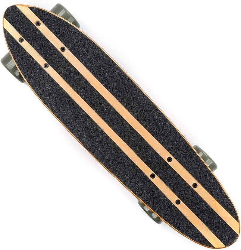 Holz Skateboard für Kinder - Mini Cruiser Retro Board aus hochwertigem Holz