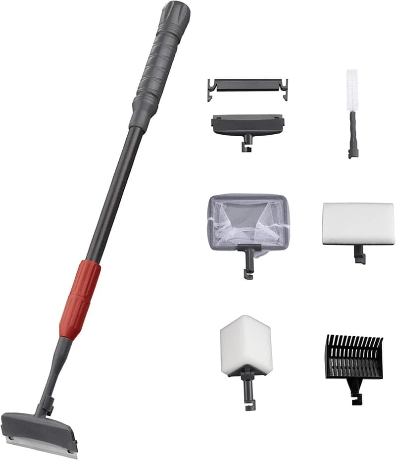 Aquarium Reinigungsset 6 in 1 mit Algenschaber und Schwamm