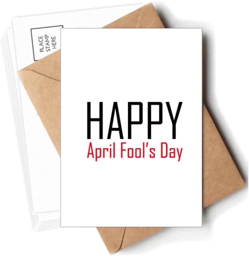 Postkarten und Umschläge für Aprilscherz und Feiertage