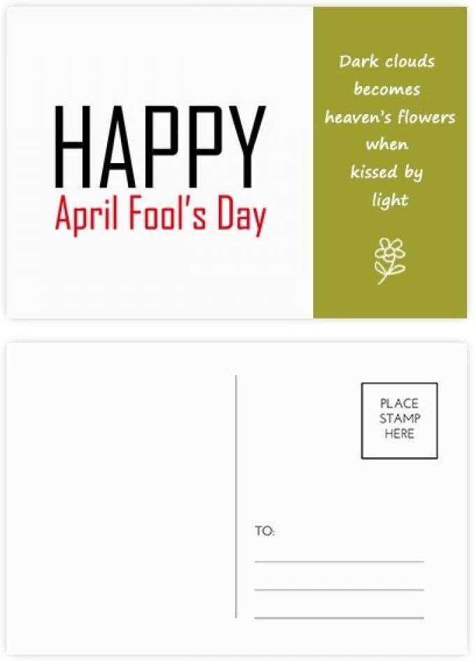 Poesie-Postkarten-Set für Aprilscherz-Festival, 20 Stück