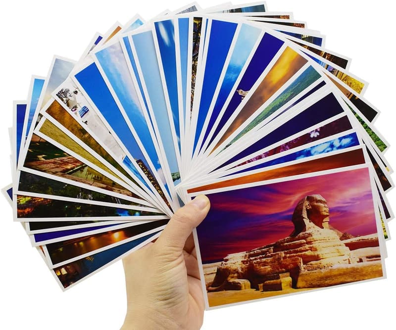 Postkartenset mit 60 Landschaftsmotiven für Hochzeiten und Einladungen