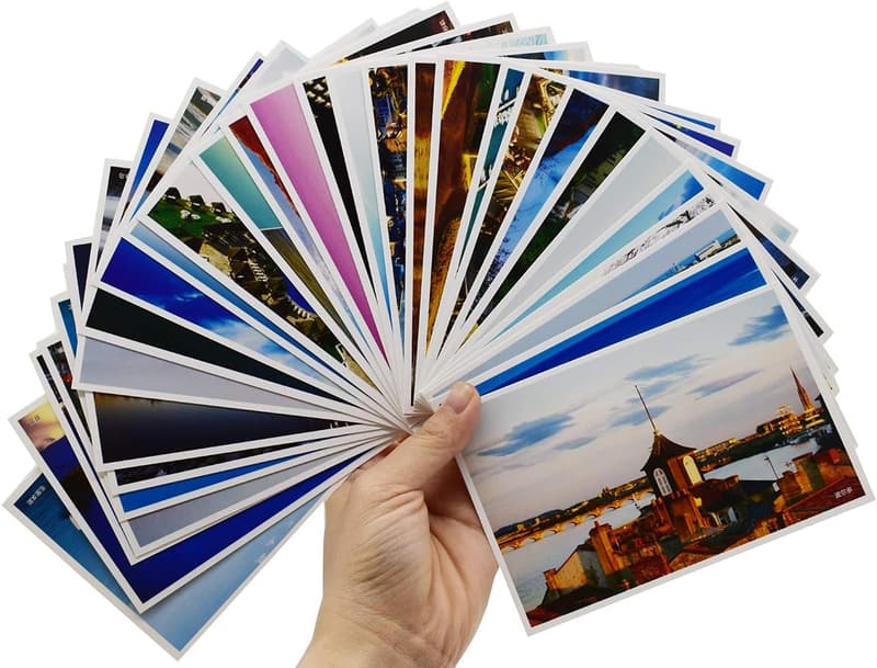 Postkartenset mit 60 Landschaftsmotiven für Hochzeiten und Einladungen