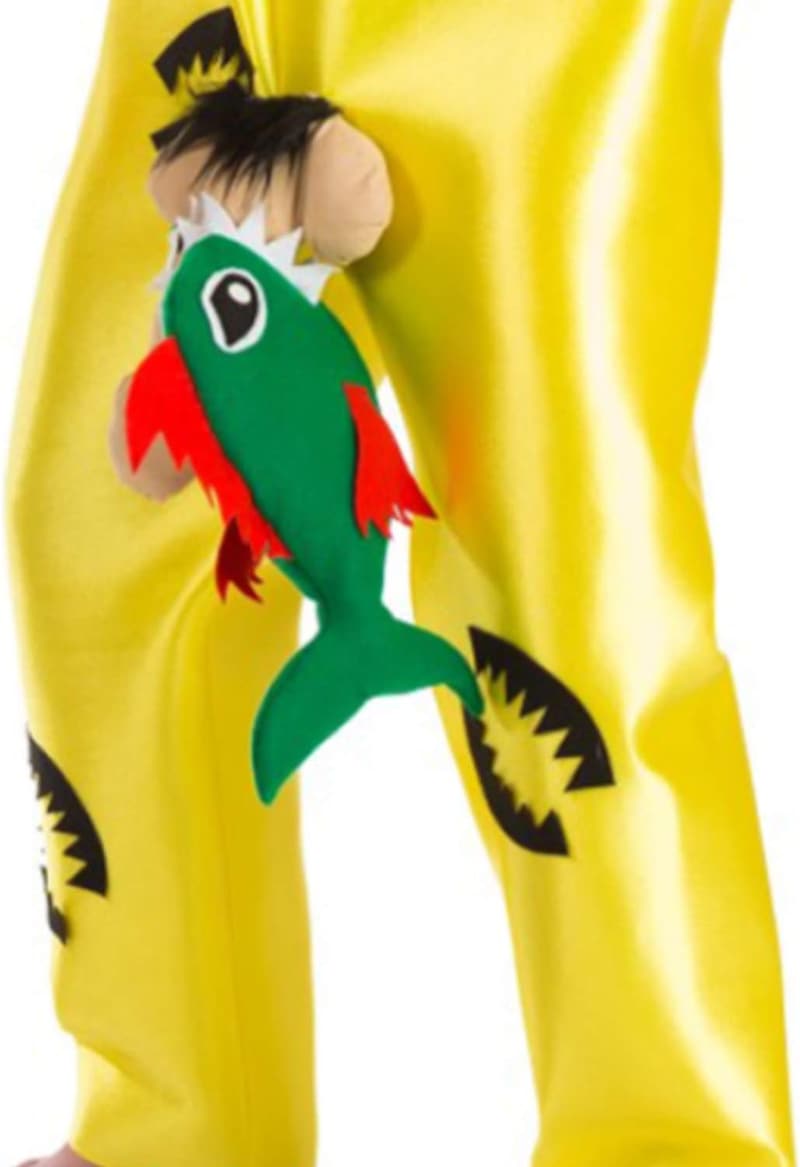 Herren Kostüm Fischer Petri mit 2 Piranhas für Karneval