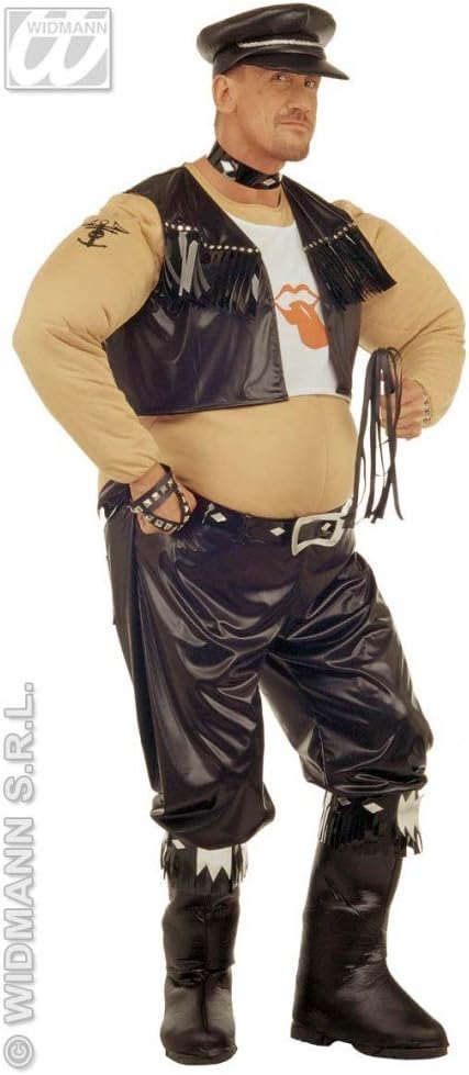 Biker Kostüm Fat Suit Gr. M/L für Fasching und Karneval