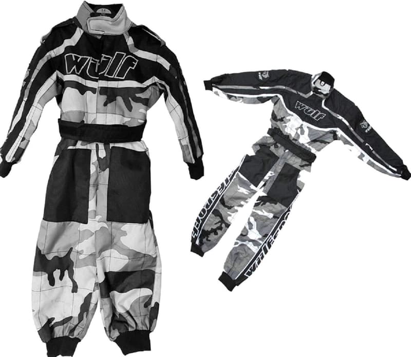 Wulfsport Motorradanzug für Jugendliche, Camouflage, Grau