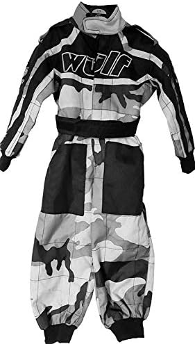 Wulfsport Motorradanzug für Jugendliche, Camouflage, Grau