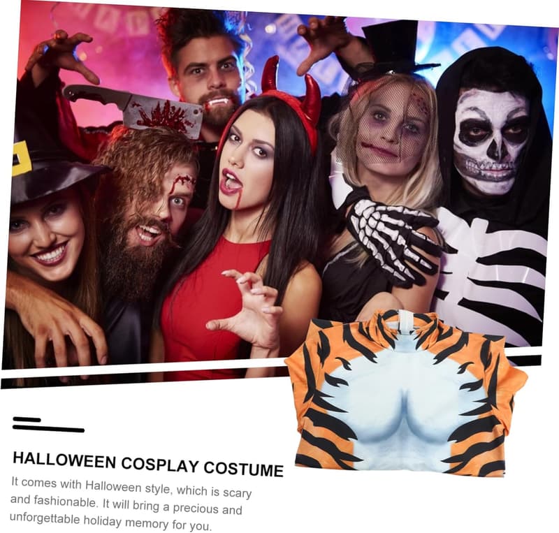 Halloween Cosplay Bodysuit für Damen – Orangefarbener Ganzkörperanzug