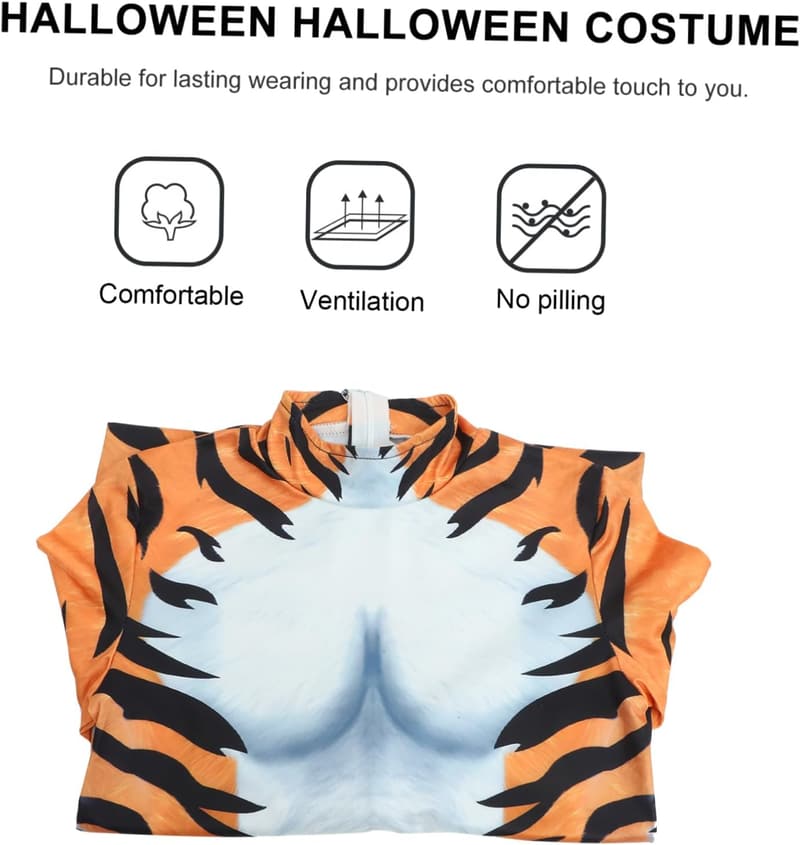 Halloween Cosplay Bodysuit für Damen – Orangefarbener Ganzkörperanzug