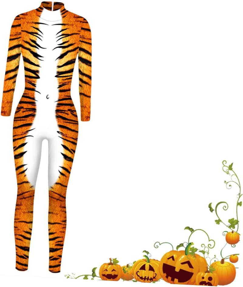 Halloween Overall für Erwachsene - Kostüm für Damen in Orange
