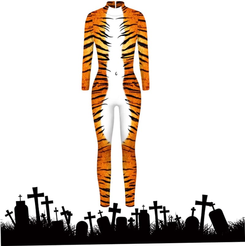 Halloween Overall für Erwachsene - Kostüm für Damen in Orange