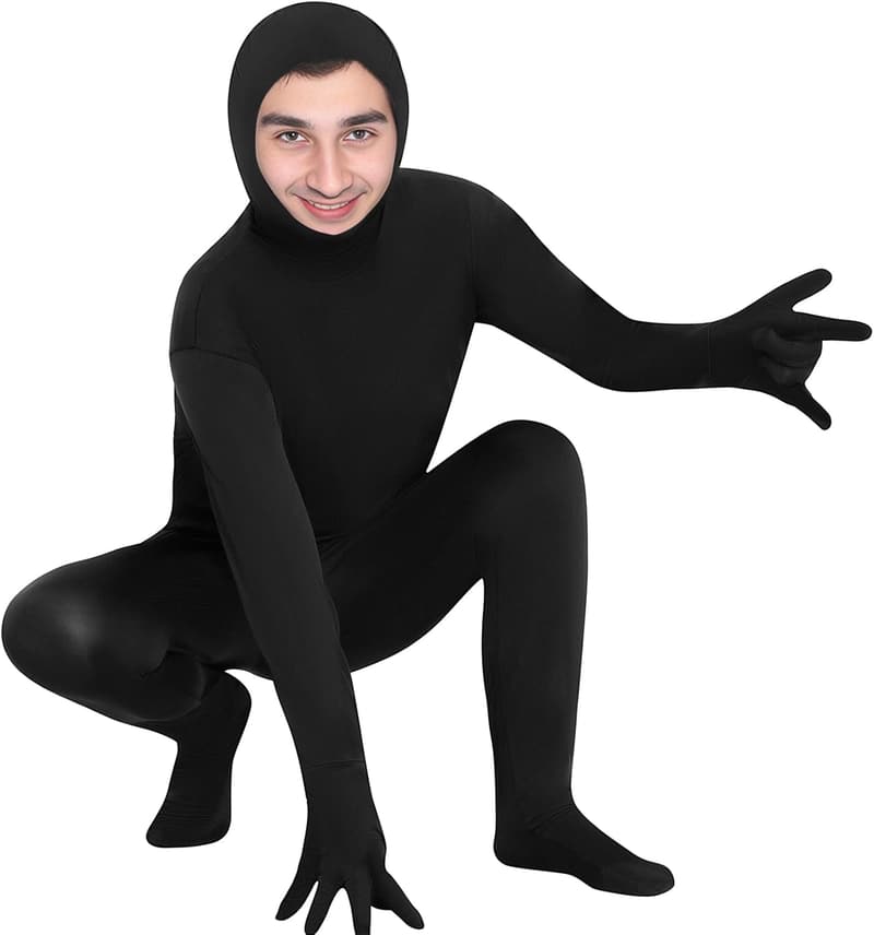 Halloween Bodysuit Kostüm für Erwachsene – Offenes Gesicht Overall