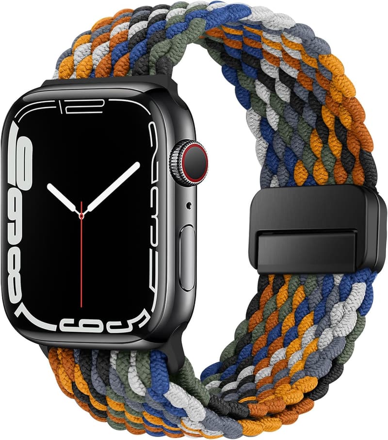 Geflochtenes Magnetarmband für Apple Watch Ultra 2 & Serie 10-6 (Tarnung)
