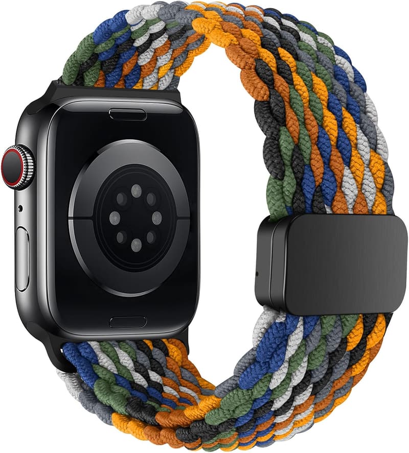 Geflochtenes Magnetarmband für Apple Watch Ultra 2 & Serie 10-6 (Tarnung)