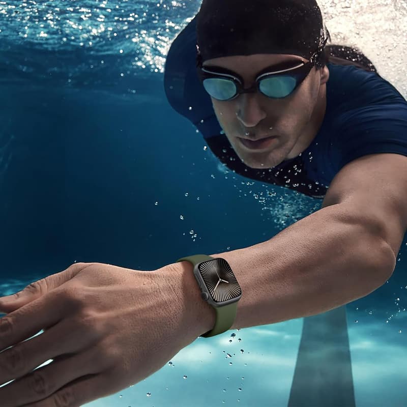 Weiches Silikon Sportarmband für Apple Watch – Grün, für Damen und Herren