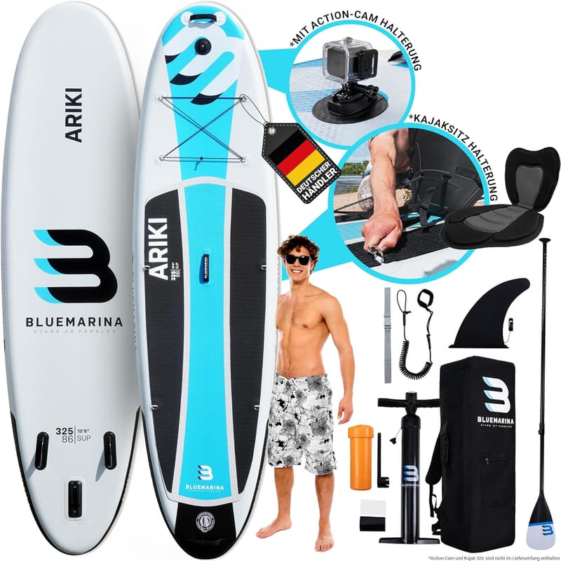 Bluemarina Stand Up Paddling Board Ariki | SUP Board 305x76cm bis 120kg