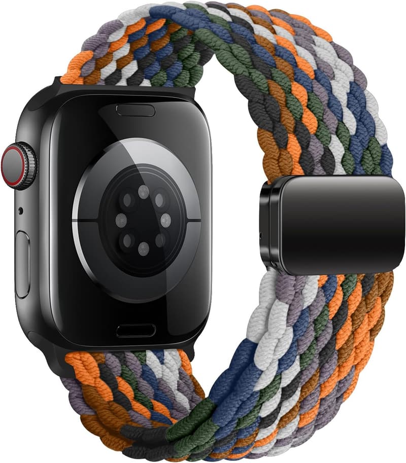 Geflochtenes Nylonarmband für Apple Watch, elastisch mit Magnetverschluss