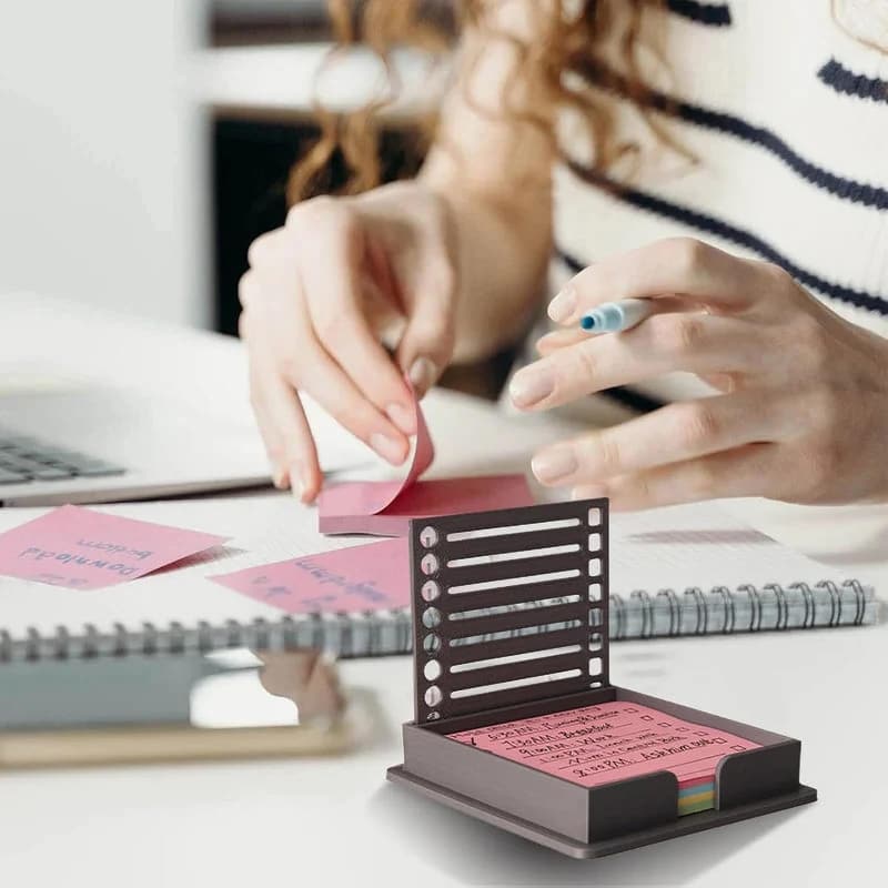 Acryl Haftnotizen Spender für Schreibtisch mit Schablone