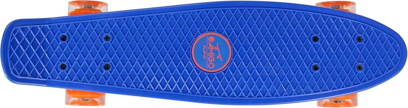 Mini Cruiser Skateboard für Anfänger mit LED-Rollen - Blau, 55 x 15 cm