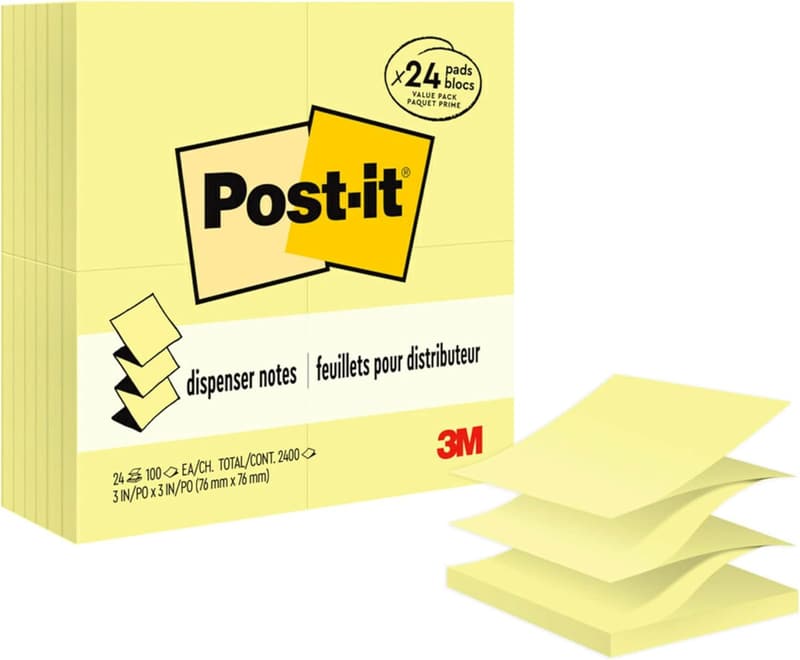 Post-it Spender für Pop-Up-Notizen, 24 Blöcke, kanariengelb
