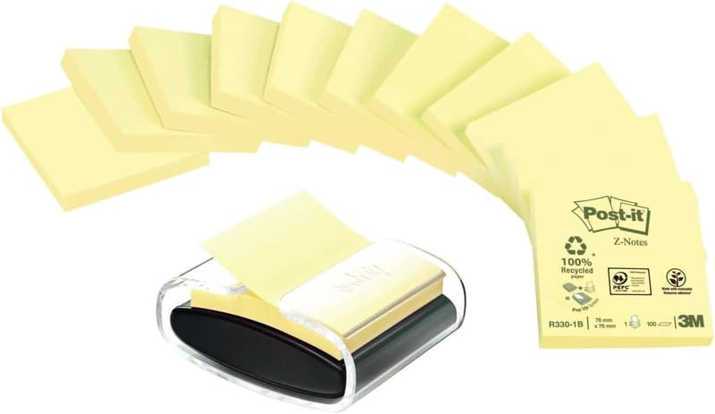 Recycling Z-Notes Spender in Anthrazit/Transparent