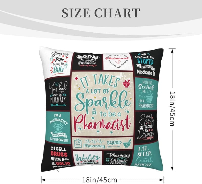 Apotheker-Geschenk für Frauen, 45,7 x 45,7 cm, zur Apothekerwoche