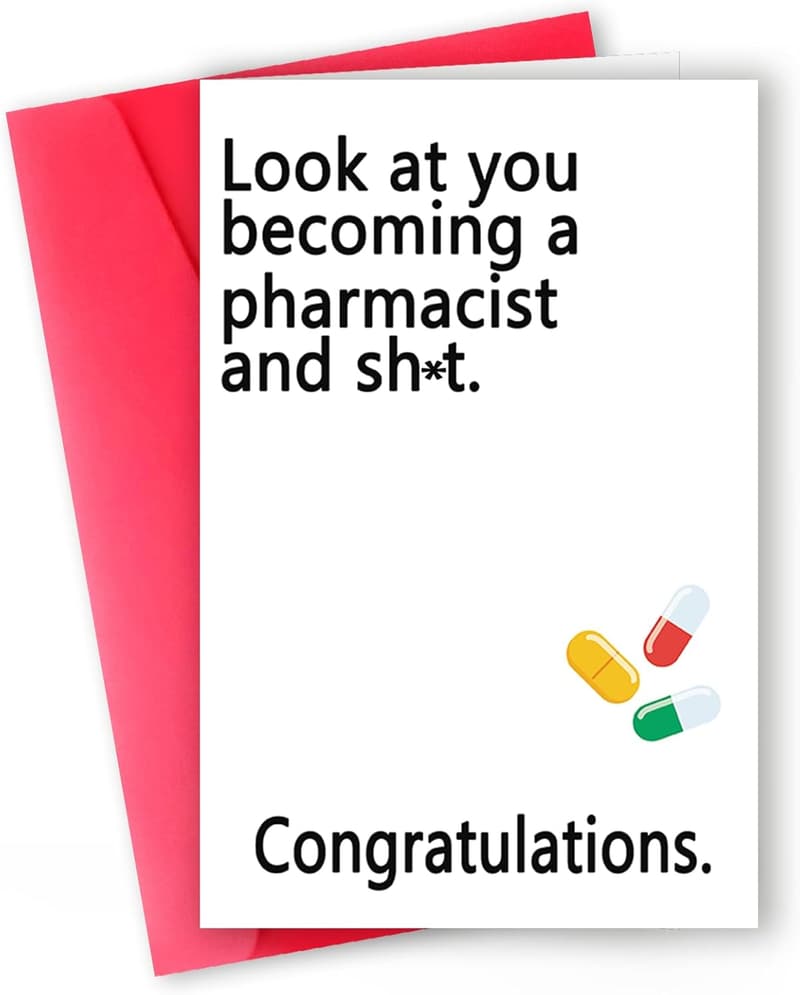 Humorvolle Abschlusskarte für Apotheker-Absolventen