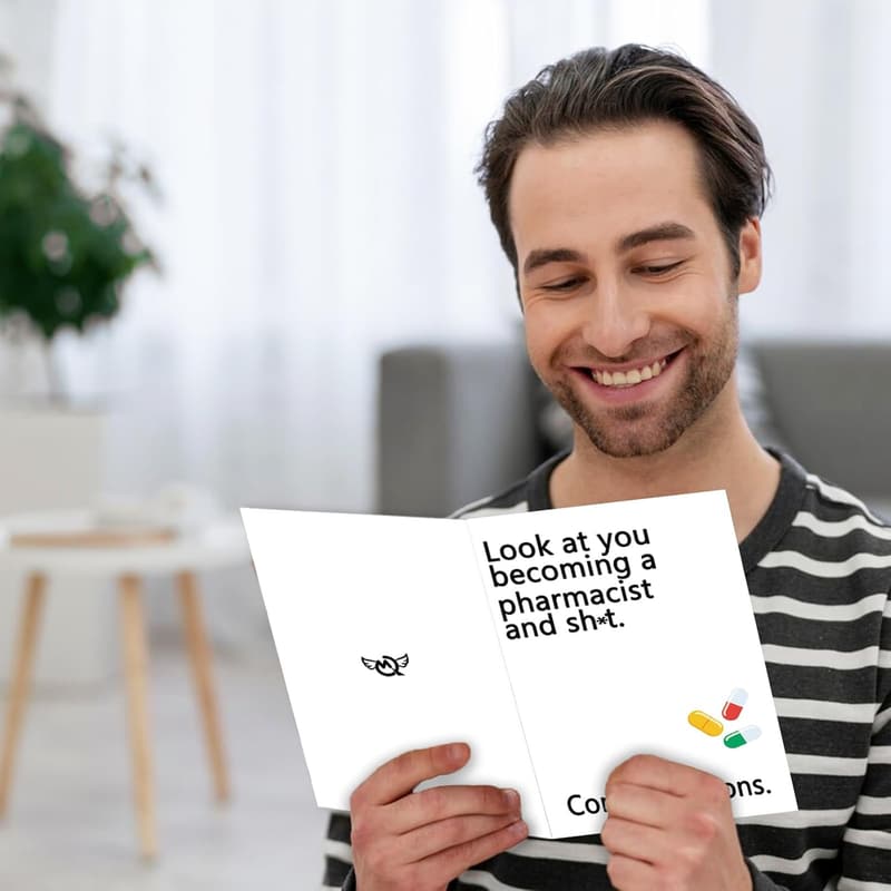 Humorvolle Abschlusskarte für Apotheker-Absolventen